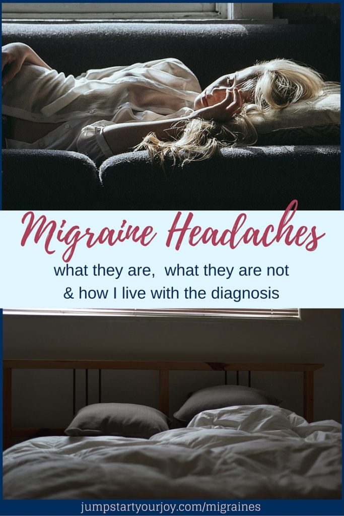 Migraine Headaches - what they are, what they are NOT, and how to deal with a diagnosis from a physical, emotional, and mental standpoint. Click to read, and Pin to save.