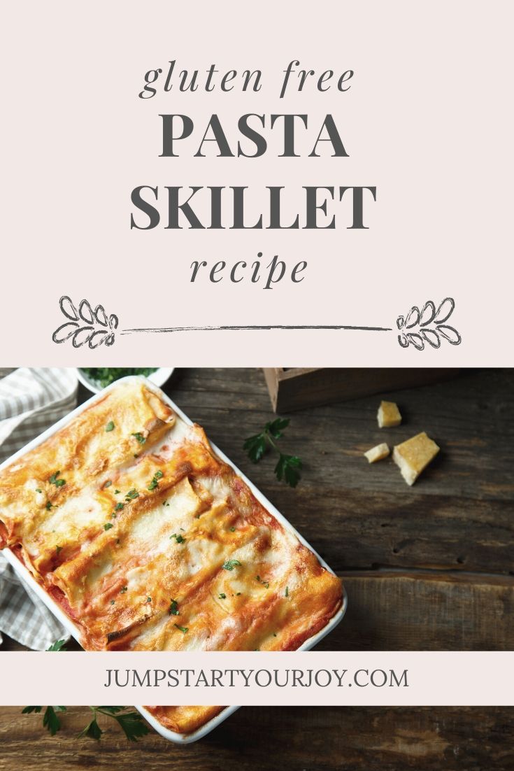 Gluten Free Pasta Skillet - a delicious recipe for an easy gluten free meal that everyone (gluten free or not) will love. #glutenfree #pasta #easydinner