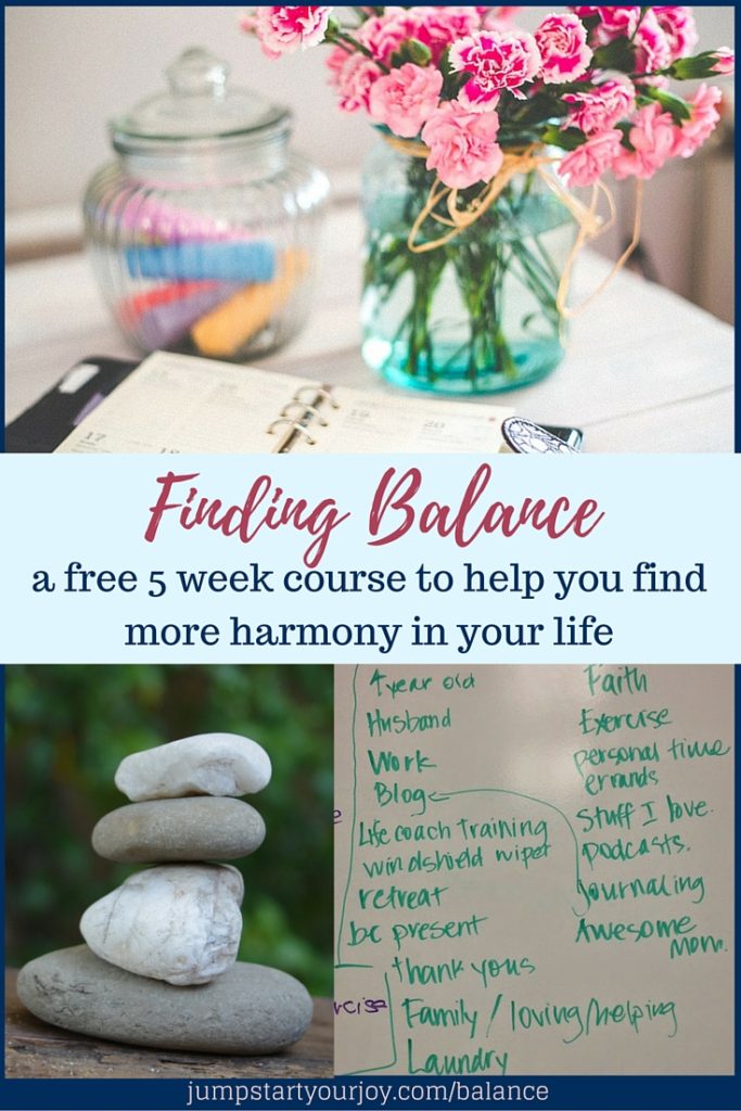 A Free five week course to help you find balance in your life. This is a great course to work at your own pace, set priorities, release shoulds, and find balance in your life. Click to sign up now, and pin to save.