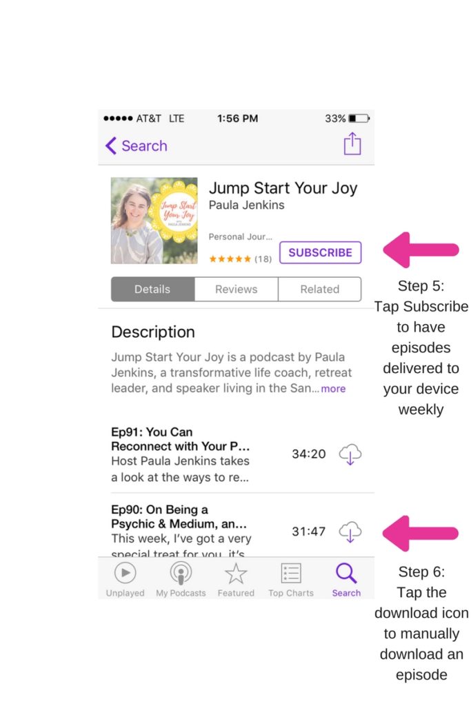 How to Subscribe to a Podcast, Step 5