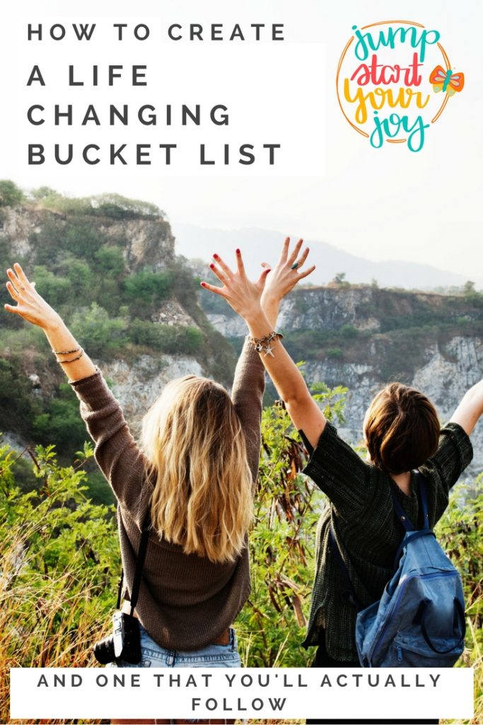 Learn how to set up a bucket list that is inspiring, meaningful and one that you will take action on. Podcast host Paula Jenkins does a great job of explaining the key things to consider when creating your bucket list. www.jumpstartyourjoy.com #bucketlist #podcast #inspiredlife
